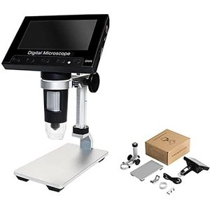 Microscoopaccessoires USB digitale elektronische microscoop 8 LED-verlichting 12MP 1080P 7 inch scherm LCD-scherm 10X-1200X duurzaamheid en betrouwbare prestaties (maat: DM4-metalen stents)
