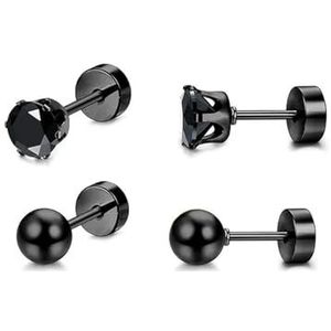 1-16 paar roestvrij staal kleine minimalistische ronde CZ bal barbell stud oorbellen piercing kraakbeen oorbellen set voor mannen vrouwen