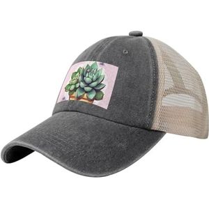 MYGANN Cartoon Vetplanten Unisex Verstelbare Hoed Mesh Cap Voor Outdoor Sport Reizen Schoenen & Hoeden Accessoireszwart, Diepe Heather, Eén Maat