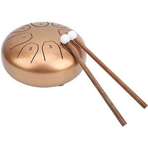 Steel Tongue Drum, Handpan Drum C Key Lotus Hand Pan Drum 8-tone SD-5 Shuffle Muziekapparatuur voor Mind Healing Yoga voor Meditatie Entertainment(Goud)