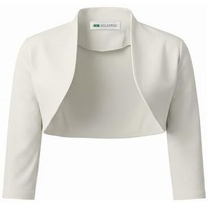Bolerose 3/4 Mouw Formeel Getailleerd Bolero Shrug (Gebroken wit, XS)