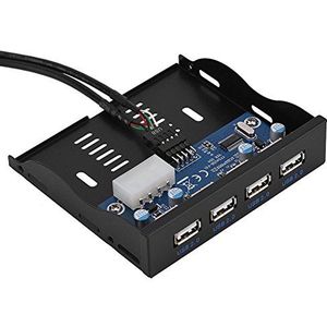USB2.0 floppy voorpaneel, 3,5-inch floppy bay 9-pins naar 4 interface USB 2.0 HUB, pc-voorpaneeladapter