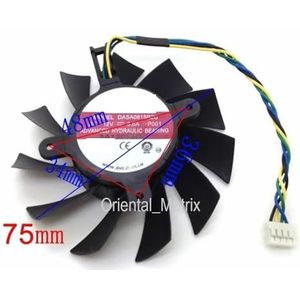 DASA0815R2U 12V 0.60A 75mm 34x36x48mm Voor EVGA GTX550 GTX450 Grafische Kaart Koelventilator 4Pin 4Wire