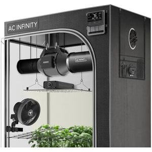 AC Infinity Advance Grow System Compact 2x2, 1-plantenkit, wifi-geïntegreerd, geautomatiseerde ventilatie, circulatie, tijdschema, volledig spectrum, Samsung LM301H led-groeilicht, 2000D Mylar-tent