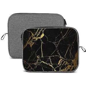 Gouden Textuur Marmeren Laptop Sleeve Case Beschermende Notebook Draagtas Reizen Aktetas 14 inch