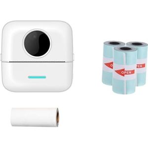 Thermisch Printer Draagbare X5 Thermische Printer Pocket Label Maker 200 Dpi Draadloze Bonprinter Mini-fotoprinter Compatibel Duidelijk Snel(Add 3 Rolls)