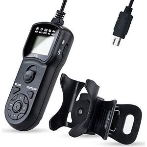 JJC Multifunctionele Timer Afstandsbediening met Statief Houder Klem voor Nikon Z7II Z7 Z6II Z6 Z5 Df D600 D610 D750 D3300 D5100 D5200 D5300 D5500 D5600 D7000 D7100 D7200 D7500 Vervangt Nikon MC-DC2