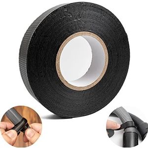 Zelfklevende rubberen afdichtingstape, 10 meter, in zwart, 20 mm breed, zelfklevende isolatietape, universele isolatietape voor kabels, middenspanningstape, lucht-waterdichte isolatietape