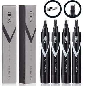 VOID Homme Baardpenvuller voor mannen (4 stuks) Onmiddellijk Baardpennenset & baardvuller, Gemakkelijke baardpenvoering Baardvulpen & Baardmarker, waterdichte baardpen (Zwart)