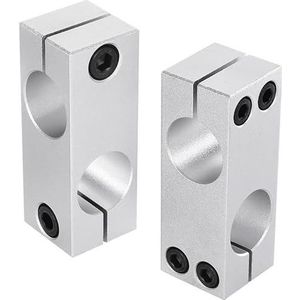 2 stuks Aluminium Pijler Bevestigingsklem - Verticale Bevestigingsbeugel voor Optische As & Stalen Pijp Cross Block 2 STKS 35x40mm - Dubbele Bouten
