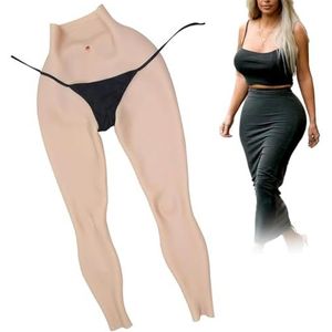 Adima Siliconen slipje billenverhoger vormgevende broekjes, insteekbare enkel-lange heupbeheerslip voor cosplay en crossdressing,Color3,Basic
