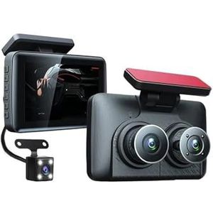 Dashcam 4.0 Inch Auto DVR 3 Camera's Full HD 1080P Dash Cam Video Dvrs DashCam Met 3-weg Camera's Autocamera(G20 None)