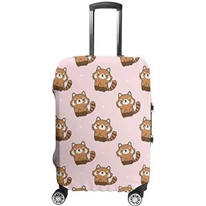 Leuke Rode Panda Print Reizen Bagage Cover Wasbare Koffer Protector Past 19-32 Inch Bagage