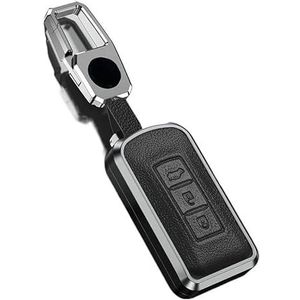 Autosleutel beschermhoes Lederen Metalen Autosleutel Case Cover Fob Voor Mitsubishi Voor Outlander Voor Xpander Voor Triton Voor ASX Voor LANCER Voor Pajero Voor Sport 3 2020G Sleutel Shell(1 UK)