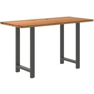 vidaXL Eettafel rechthoekig 180x80x112 cm massief eikenhout lichtbruin