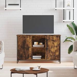 AUUIJKJF Entertainmentcentra en tv-standaards TV-meubel Gerookt Eiken 100x35x65 cm Engineered Houten Meubels