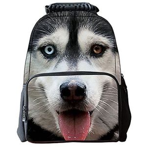 JJ Store Unisex 3D dier rugzak vilt stof wandelen Daypacks schattige hond zakken