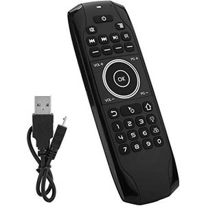 Air Remote Mouse, voor Bluetooth 5.0 Achtergrondverlichting voor Android TV Box Control G7BTS Computerbenodigdheden, met Ingebouwde 6-assige Gyroscoopsensor, voor Smartphones, Laptops, Smart-tv's, Voo