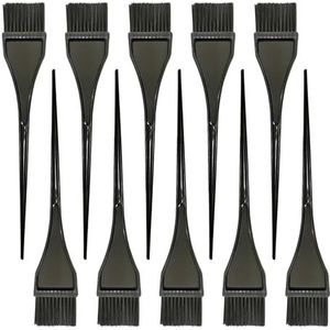 XNIVUIS Haarkleurborstel, 10 stuks, haarverfborstel, haarverfgereedschap, haarverfkamborstel, tintborstel applicator, gereedschap voor doe-het-zelf haarkleursalon, haarverf, kapsalon (zwart)