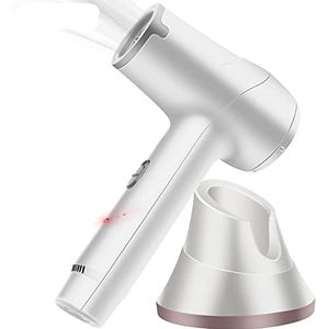 Haardroger, Draadloze föhn, oplaadbare draadloze föhn, draagbare reisföhn, warme/koude wind(White)