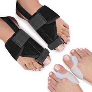 Valgofit® Hallux Valgus correctiespalk voor de voet incl. 2x teenspreider van siliconen - voor dag en nacht - universele maat - BPA-vrij - nachtspalk voor dames en heren