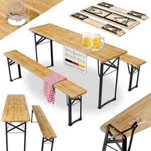 Juskys - Bichl - Biertentgarnituur - Hout - 3-delig Inklapbaar