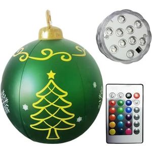60 cm Kerstbal Ornamenten Outdoor Indoor Lichtgevende LED Kerst Decoratie Bal Ballon Opblaasbare Speelgoed Bal Kerstmisgift-A-60cm