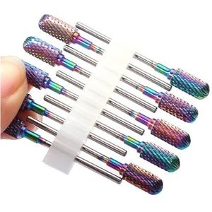 Nagelboorset, Nagelboortjesset for manicure, verpakking van 10 stuks Carbide aardbeinagelboortjes for manicure Gellak verwijderen Multicolor(No17 10pc(r4))