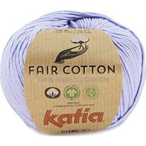 Katia Fair Cotton - Kleur: paars pastel (48) - 50 g/ca. 155 m wol