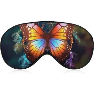 Vlinderoogmasker, zijslaapmasker, licht, blinddoek, slaapmasker, neuskussen en elastische band, voor kinderen, dames en heren