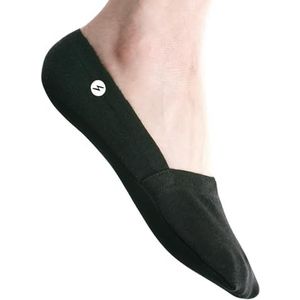 Storm Empire Unisex No Show Sokken 3 paar, Low Cut Liner Sokken, Antislip, Onzichtbare Sokken voor Sneakers Loafer Boot Flats (M, 39-42, Zwart)