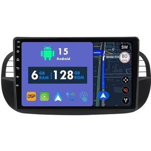 RoverOne Autoradio GPS voor Fiat 500 2007-2015 Carplay Android Auto Stereo Hoofdeenheid Bluetooth WiFi Radio Speler Sat Navigatie