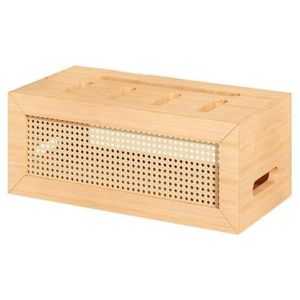 XCLOOZGL Houten Elegante Wifi Router Opbergdoos Home Media Opslagkast Grote Capaciteit Router Plank Opslag Modem Rek Voor Slaapkamer Woonkamer Kantoor Thuis,A*pine,52x26x21cm