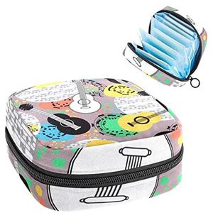 Opbergtas voor maandverband Pads, Menstruatie Cup Pouch, Periode Bag Organizer voor vrouwelijke Pads Tampons, Akoestische Gitaar en String Instrumenten