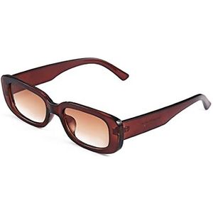 Aiweijia Rechthoekige zonnebril Dames Heren Vintage vierkant montuur UV400-bescherming Unisex mode rechthoekige zonnebril