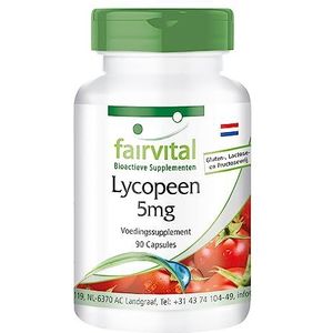 Fairvital | Lycopene capsules 5mg - HOOG GEDOSEERD - VEGAN - 90 capsules - tomaten extract voedingssupplement