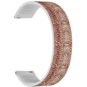 RYANUKA Solo Loop Band Compatibel met Amazfit GTS 4 / GTS 4 Mini/GTS 3 / GTS 2 / GTS 2e / GTS 2 mini/GTS (Classic Leopard Print Raster) Quick-Release 22 mm rekbare siliconen band band accessoire,