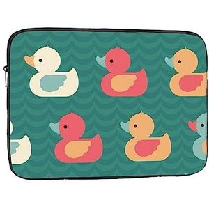 Rubber Eenden Gedrukt Laptop Sleeve Tas Notebook Sleeve Laptop Case Computer Beschermhoes 15 inch