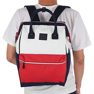 Schoolrugzak, moeder- en babytas met grote capaciteit Draagbare rugzak voor dames Klassieke Basic Casual Dagrugzak voor School Outdoor voor Reizen Camping(rood en wit)