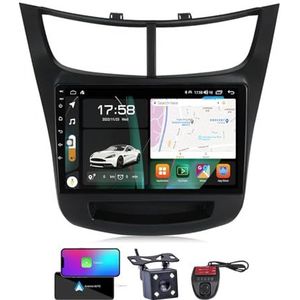 9 Inch Touchscreen Dubbel DIN Autoradio Compatibel met Chevrolet Sail 2015-2018 met Carplay/Android Auto FM RDS DAB+ Radio WiFi 4G Draadloze Bluetooth 5.0 DSP Gesplitst scherm(NF-6)