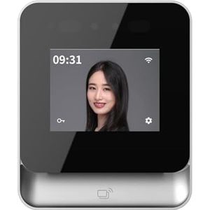 Tijdklok, Wifi-gezichtsherkenning Krachtig toegangscontrole 2,8-inch schermaanwezigheidsmachine RFID-kaartlezer APP/PC-software/cloudondersteuning voor kleine bedrijven en kantoren