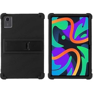 Tablethoes geschikt for Lenovo Xiaoxin Pad 2024 TB331FC /Tab M11 TB330FU 11inch siliconen standaardhoes schokbestendige behuizing(Black,For Xiaoxin Pad 11 2024)