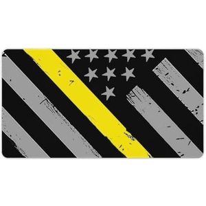 911 Dispatcher Dunne Gouden Lijn Vlag Mode Bureau Muismat Antislip Gaming Muismat Accessoires Decor 40X75cm