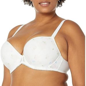 Daydreaming Plunge T-Shirt BH Flora Wit Wit 34E, Flora Wit, 75F