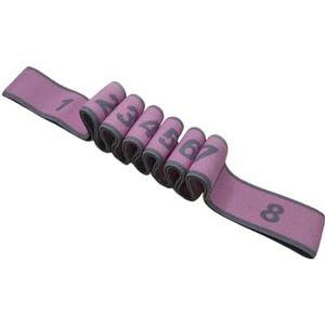 F Fityle Rekband Yogaband Stretchband Flexibele multi-loop oefenband Weerstandsband voor sportgymnastiek Latin dans, roze, 4cmx80cm