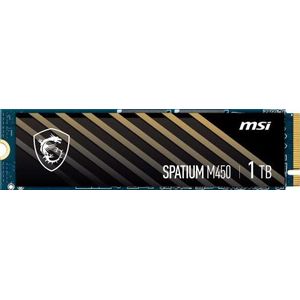MSI SPATIUM M450 PCIe 4.0 NVMe M.2 1TB Interne Gaming SSD tot 3600 MB/s 3D NAND Tot 600 TBW