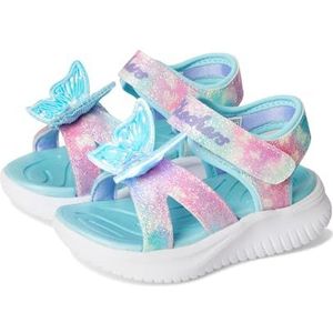 Skechers Jumpsters Butterfly Brites sandaal voor meisjes, Aqua Multi, 21 EU