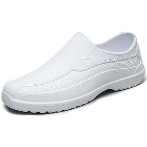 ForceRoute Chef-kokschoenen, keukenschoenen voor heren, chef-kokschoenen, keuken- en chef-kok antislip klomp, waterdicht en oliebestendig, antislip, lichtgewicht en comfortabel, in één stap, voor