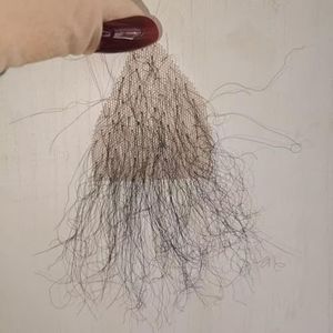 Tingyilan Nep schaamhaar, volle kant, driehoekige vorm, zwart, realistisch, schaars, onzichtbaar, lichaamshaar voor kostuums, 1 eenheidsmaat