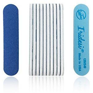 Iridesi Professionele Mini Blauwe Vinger Nagelvijlen 120/240 Wasbare Emery Boards 3-1/2 Inch Lange 12 Vingernagel Vijlen Per Pack